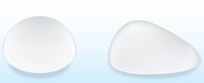 round and anatomical implants for breast augmentation